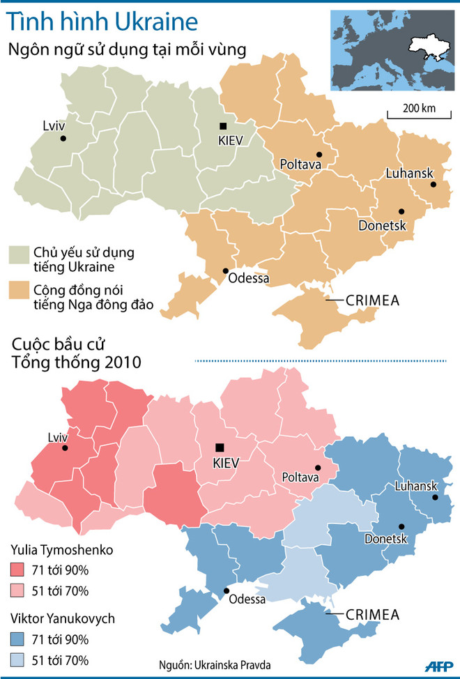 Đất nước Ukraine đứng trước nguy cơ bị chia cắt làm hai ảnh 2