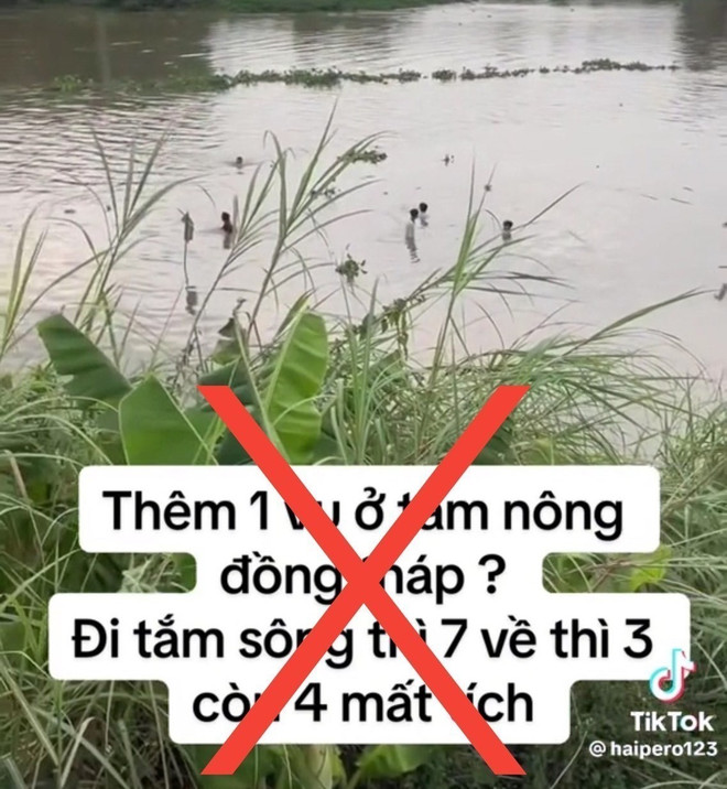 Đồng Tháp: Không có vụ việc “đi tắm sông 7, về thì 3, còn 4 mất tích” ảnh 1