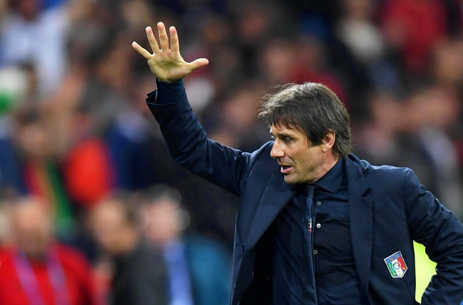 Huấn luyện viên Antonio Conte của đổi tuyển Italy. (Nguồn: EPA/TTXVN) Những nét nổi bật của vòng đấu loại trực tiếp EURO 2016 ảnh 1