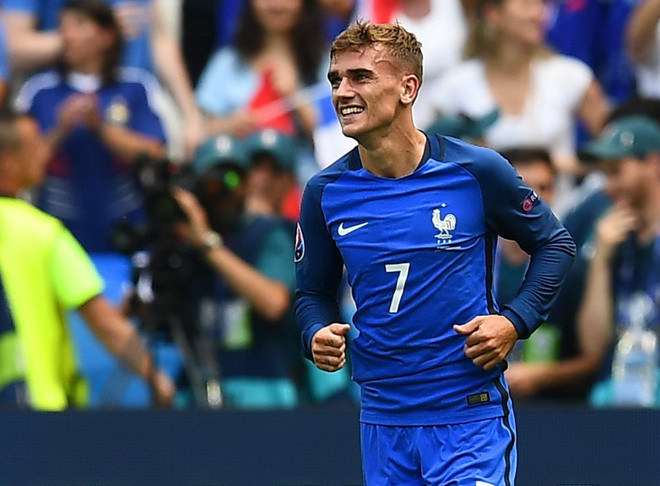 Tiền đạo số 7 Antoine Griezmann của đội tuyển Pháp. (Nguồn: AFP/TTXVN) Những nét nổi bật của vòng đấu loại trực tiếp EURO 2016 ảnh 3