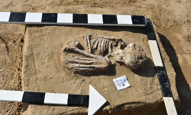 Một phần của ngôi mộ được phát lộ. (Nguồn: egypttoday.com/) Phát hiện hầm mộ cổ 2 tầng thời Hy Lạp-La Mã cổ đại tại Ai Cập ảnh 1