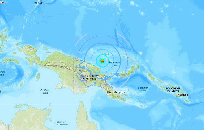 Động đất mạnh 6,1 độ ngoài khơi Papua New Guinea ảnh 1