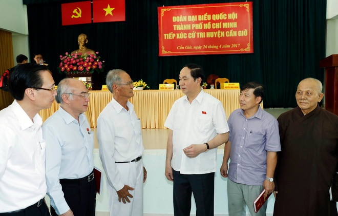Chủ tịch nước tiếp xúc cử tri huyện Cần Giờ của Thành phố Hồ Chí Minh ảnh 1