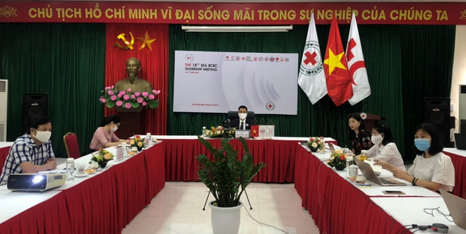Các đại biểu phía Việt Nam tham dự hội nghị. (Nguồn: qdnd.vn) Hội nghị lãnh đạo Hội Chữ thập đỏ, Trăng lưỡi liềm đỏ Đông Nam Á ảnh 2