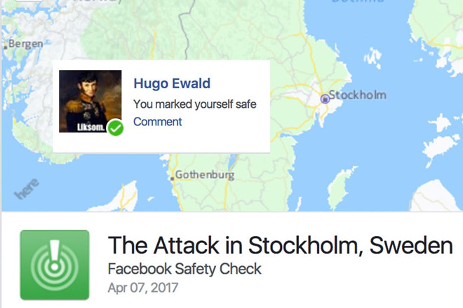 Facebook kích hoạt tính năng Kiểm tra an toàn sau khủng bố ở Stockholm ảnh 1
