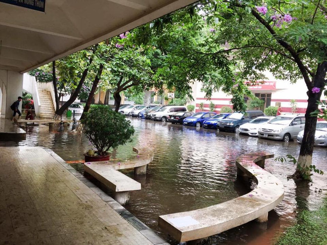 Trường Đại học Kiến Trúc Hà Nội “loay hoay” giữa biển nước ảnh 5