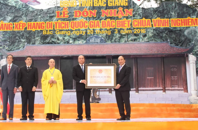 Chùa Vĩnh Nghiêm ở Bắc Giang nhận bằng Di tích Quốc gia đặc biệt ảnh 1
