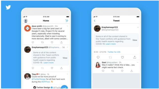 Twitter ra mắt nhãn cảnh báo về thông tin sai lệch về COVID-19 ảnh 2