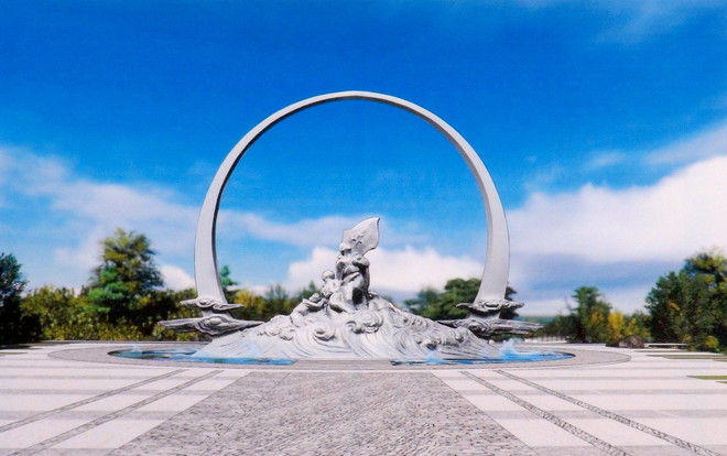 Phối cảnh khu tưởng niệm. (Ảnh: Nguyên Lý/TTXVN) Khánh Hòa: Lễ đặt đá xây khu tưởng niệm chiến sỹ Gạc Ma ảnh 2