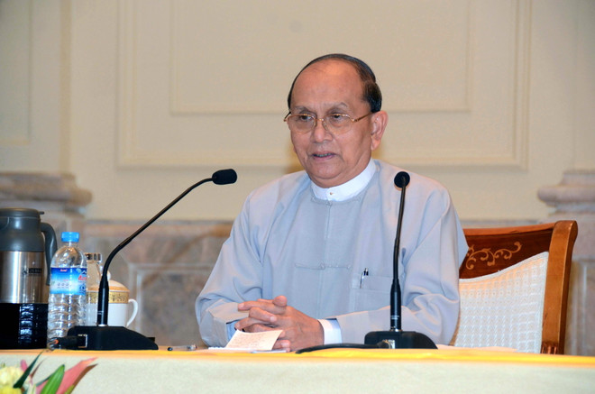 Tổng thống Myanmar U Thein Sein. (Nguồn: THX/TTXVN) Tổng thống Myanmar kêu gọi thắt chặt quan hệ LHQ-ASEAN ảnh 1
