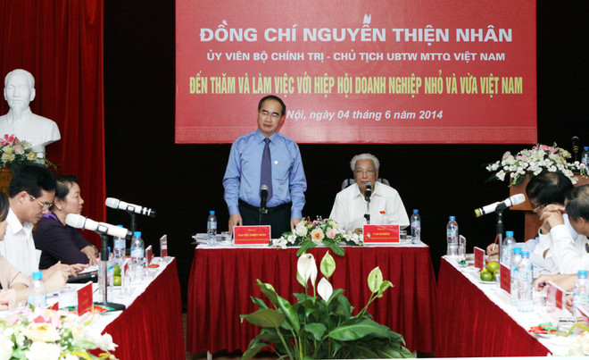Chủ tịch Mặt trận Tổ quốc làm việc với các doanh nghiệp nhỏ và vừa ảnh 1