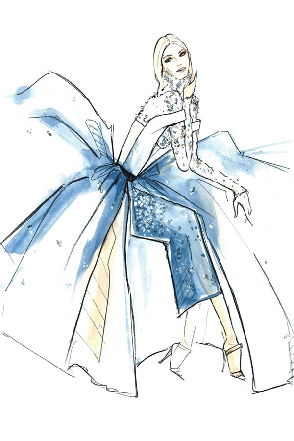 35 mẫu phác thảo váy cưới "cực chất" dành cho ca sỹ Lady Gaga ảnh 21