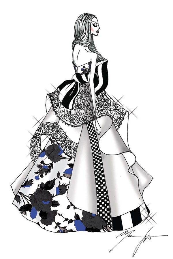 35 mẫu phác thảo váy cưới "cực chất" dành cho ca sỹ Lady Gaga ảnh 5