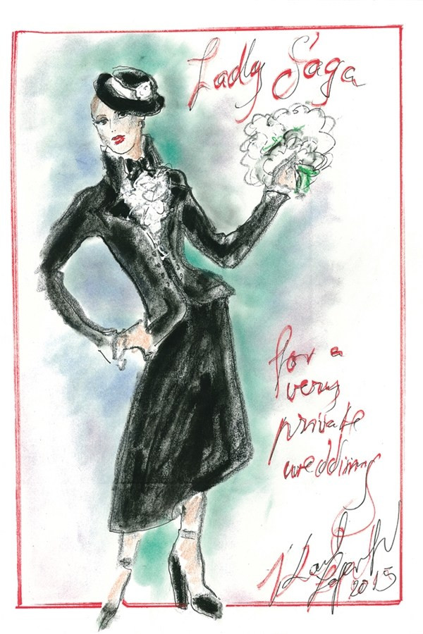 35 mẫu phác thảo váy cưới "cực chất" dành cho ca sỹ Lady Gaga ảnh 26