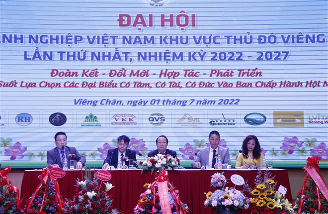 Đại hội Hội doanh nghiệp Việt Nam khu vực thủ đô Vientiane ảnh 1