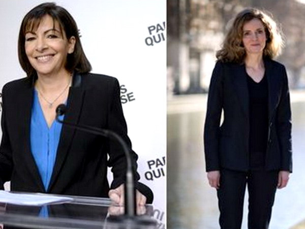 Hai ứng cử viên vào chức Thị trưởng Paris là Anne Hidalgo (trái) và Nathalie Kosciusko-Morizet (phải) có tỷ lệ ủng hộ bám đuổi nhau sít sao. (Nguồn: PX Paris) Cuộc đua vào chức Thị trưởng Paris đang hết sức gay cấn ảnh 1
