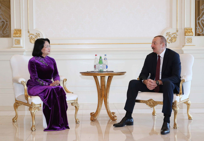 Phó Chủ tịch nước Đặng Thị Ngọc Thịnh hội kiến Tổng thống Azerbaijan ảnh 1