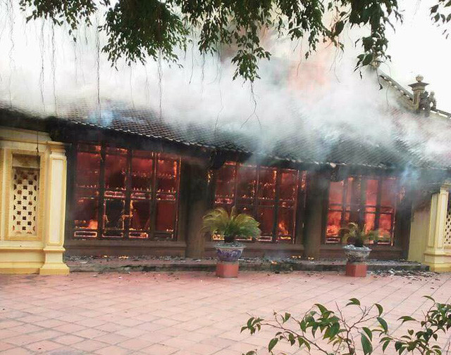 Hỏa hoạn thiêu rụi đình cổ hàng trăm năm tuổi ở Thái Bình ảnh 1