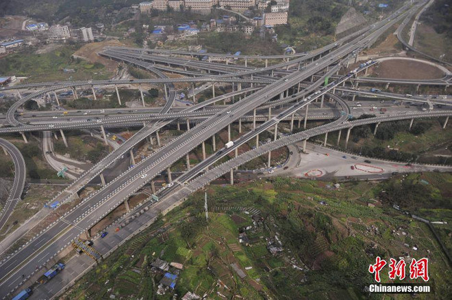 [Photo] Lạc lối trong mê cung cầu vượt của Trung Quốc ảnh 1