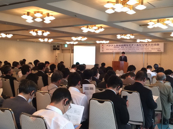 Quang cảnh buổi hội thảo xúc tiến đầu tư vào Việt Nam do Tổng Lãnh sự quán Việt Nam tại Osaka tổ chức. (Nguồn: TTXVN) Doanh nghiệp Nhật Bản khẳng định mở rộng kinh doanh tại Việt Nam ảnh 1