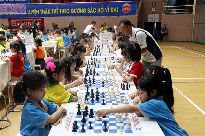 Giải Cờ vua ở Hải Dương: Tạo sân chơi trí tuệ cho thiếu niên, nhi đồng ảnh 1