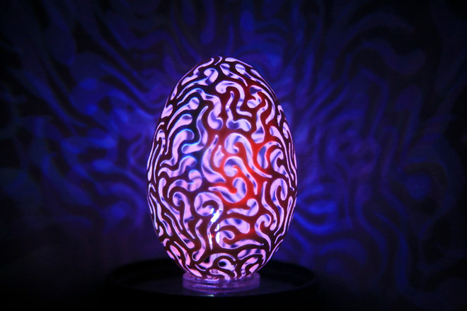 [Photo] "Phù phép" biến vỏ trứng thành đèn lồng tinh xảo ảnh 2