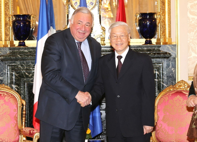 Tổng Bí thư Nguyễn Phú Trọng hội kiến Chủ tịch Thượng viện Pháp ảnh 1