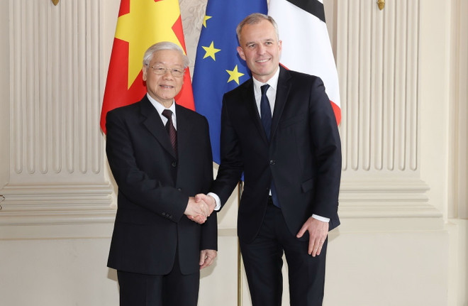 Tổng Bí thư Nguyễn Phú Trọng hội kiến với Chủ tịch Quốc hội Pháp ảnh 1