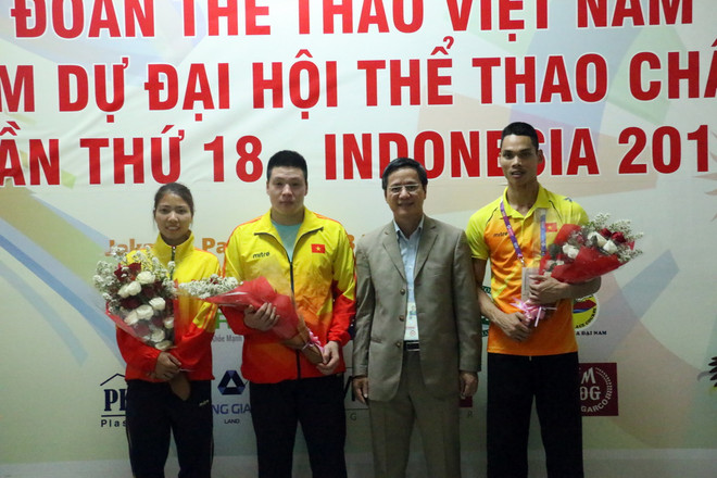 Đại sứ Việt Nam tại Indonesia chúc mừng đoàn Việt Nam tại ASIAD ảnh 1