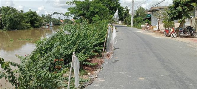 An Giang: Sụt lún tại tuyến đê bờ tây kênh Rạch Giá-Long Xuyên ảnh 1