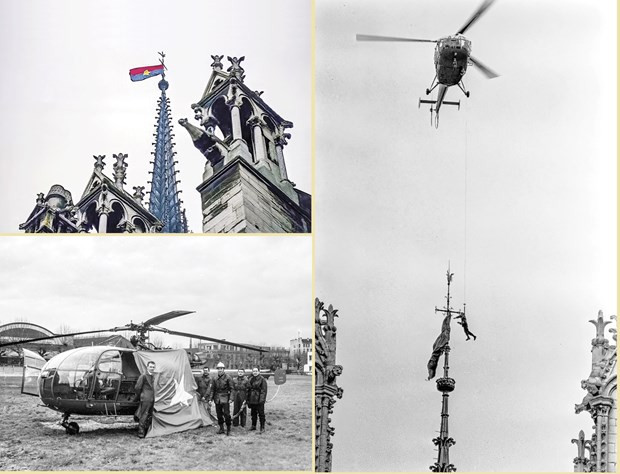 Gặp những người treo cờ Việt Nam trên chóp tháp Nhà thờ Đức Bà Paris ảnh 5