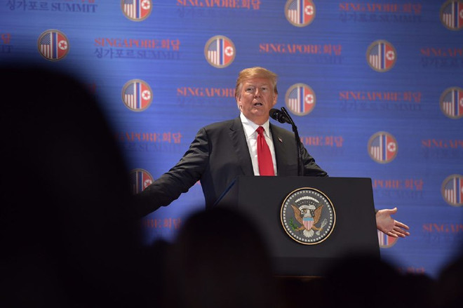 Điểm chính trong cuộc họp báo của ông Trump sau thượng đỉnh Mỹ-Triều ảnh 4