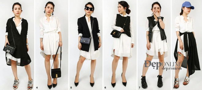 Mỗi ngày một phong cách chỉ với chiếc đầm sơmi đơn giản ảnh 2