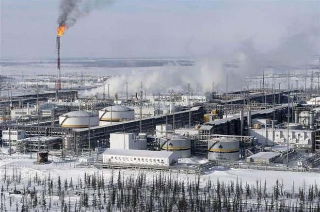 Toàn cảnh cơ sở lọc dầu ở giếng dầu Vankorskoye thuộc vùng Krasnoyarsk (Nga). (Ảnh: Reuters/TTXVN) Xuất khẩu dầu mỏ của Nga đạt mức kỷ lục kể từ tháng 4 năm 2020 ảnh 1