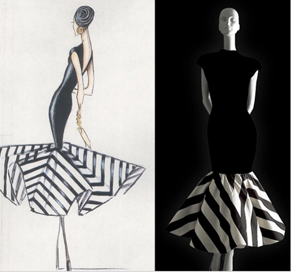 Họa tiết sọc đen trắng của Valentino "khuynh đảo" làng thời trang ảnh 3