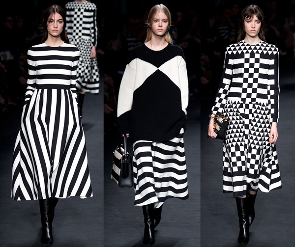 Họa tiết sọc đen trắng của Valentino "khuynh đảo" làng thời trang ảnh 1
