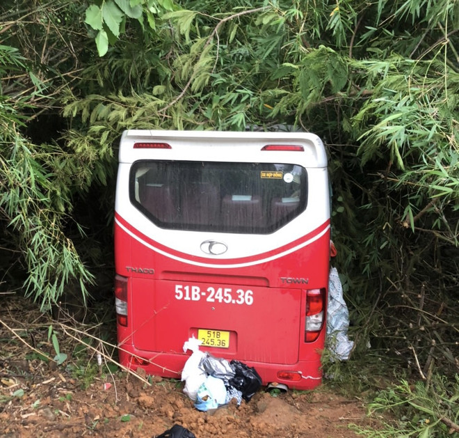 Bình Thuận: Xe khách mất lái lao xuống đèo, hành khách may mắn an toàn ảnh 1