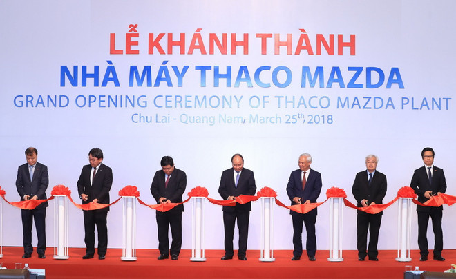 Thủ tướng dự khánh thành nhà máy ôtô Thaco Mazda tại Quảng Nam ảnh 1