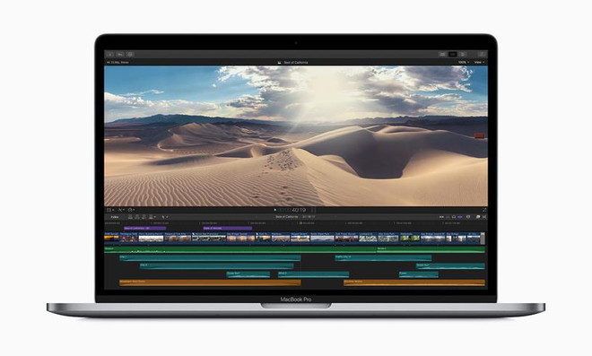 Mẫu MacBook Pro 15 inch mới với chip 8 lõi của Intel mang đến hiệu năng hoạt động nhanh hơn. (Nguồn: Apple) Apple phát hành các mẫu máy tính MacBook Pro với bàn phím mới ảnh 1