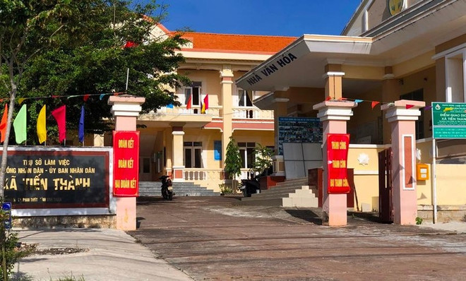 Trụ sở Ủy ban Nhân dân xã Tiến Thành. (Nguồn: Pháp luật) Bình Thuận: Điều tra vụ nâng khống công trình xây dựng trụ sở xã ảnh 1