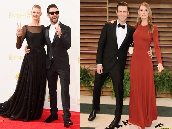 Nam ca sĩ điển trai Adam Levine đang có cuộc sống hạnh phúc viên mãn với "thiên thần" có nụ cười tỏa nắng Behati Prinsloo. Chấm điểm phong cách cho các cặp đôi "đắt tiền" nhất năm 2014 ảnh 23