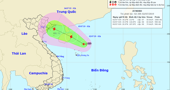 Đêm 2/7, áp thấp nhiệt đới có khả năng mạnh lên thành bão ảnh 1