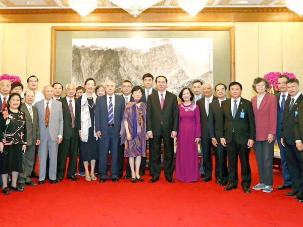 Chủ tịch nước Trần Đại Quang tiếp các nhân sỹ Trung Quốc ảnh 1