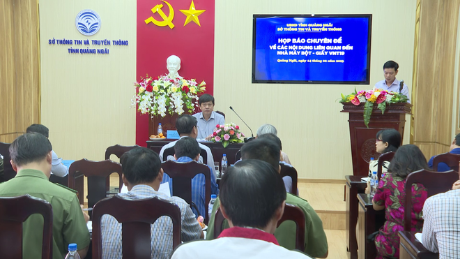 Quảng Ngãi thông tin các nội dung liên quan đến Nhà máy bột-giấy VNT19 ảnh 1