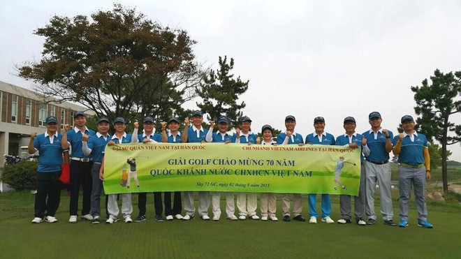 Giải golf chào mừng kỷ niệm 70 năm Quốc khánh tại Hàn Quốc ảnh 1