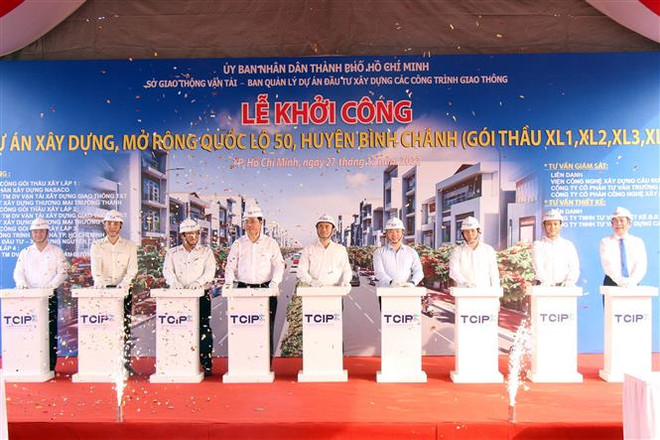 TP.HCM: Khởi công xây dựng mở rộng Quốc lộ 50 qua huyện Bình Chánh ảnh 1