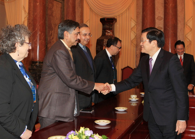 Chủ tịch nước tiếp đại biểu Hội nghị bàn tròn Chánh án ASEAN ảnh 1