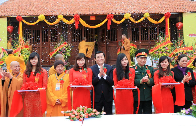 Chủ tịch nước dự khánh thành chùa và khu nghỉ dưỡng Bản Giốc ảnh 1