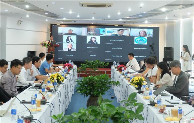 Toàn cảnh buổi tọa đàm. (Ảnh: Văn Dũng/TTXVN) Đà Nẵng có tiềm năng trở thành "Thung lũng Silicon" của Đông Nam Á ảnh 1