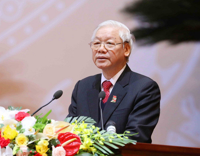 Tổng Bí thư Nguyễn Phú Trọng phát biểu chỉ đạo Đại hội. (Nguồn: TTXVN ) Tổng Bí thư: Tăng cường "sức đề kháng" cho thanh niên Việt Nam ảnh 3